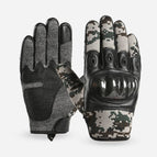 Tactical anti-cut long finger - light green camouflage (sheepskin + carbon fiber protective shell) / M