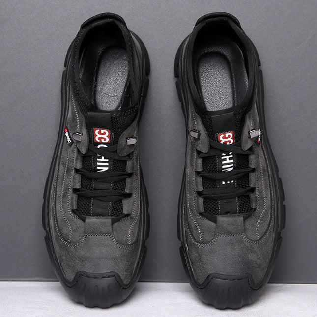Mu Huisen men's shoes 2023 autumn outdoor shoes hiking shoes non-slip soft bottom breathable sneaker casual shoes trendy