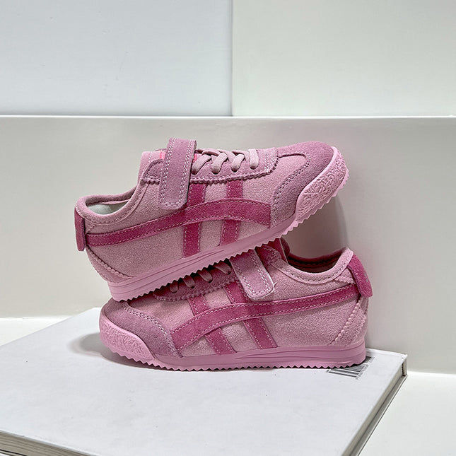 Children's Sneakers 2026 Spring New Style Boys and Girls Genuine Leather Breathable Sports Shoes Baby Shoes Casual Soft-Soled Kidsren's Shoes