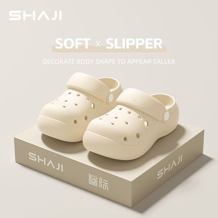 Eva Thick-Soled Clogs for Women, Summer Outdoor Slippers, 2026 New Model, Height-Increasing, Non-Slip Beach Closed-Toe Sandals for Women