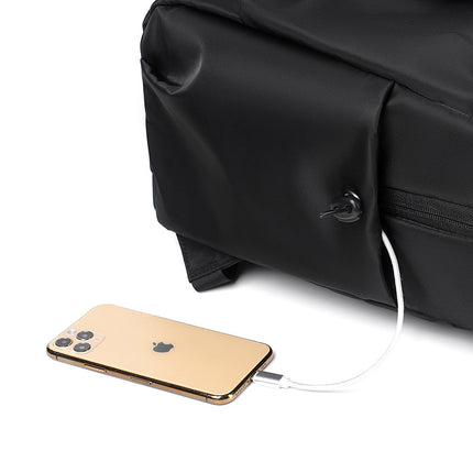 Casual Men's Backpack Cross-border Simple All-match 14-inch Backpack Uab Charging Holes Student Book Backpack