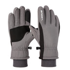 Hx516 ski elastic spliced men's gloves gray / One size fits all