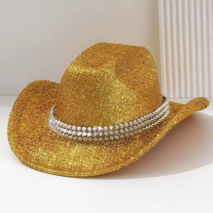 Solid Color Light Board Felt Western Cowboy Hat Outdoor Autum Hat Women's Simple French Hat Men's High-End
