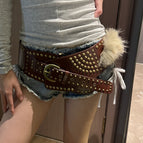 105CM bright brown belt / 110cm