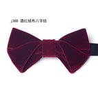 J388 wine red velvet figure knot