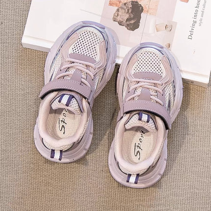 Girls' Sneakers 2026 New Spring and Autumn Children's Shoes Breathable Mesh Dad Shoes Boys' Single Mesh Shoes