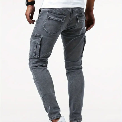 Foreign Trade Men's Workwear Casual Pants AliExpress Amazon Men's Denim Workwear Pants Men's Multi-Bag Pants Labor Protection Pants