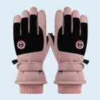 Hx518 ski side round mark women's pink + black / One size fits all