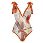 Dragonfly Print Swimsuit / S