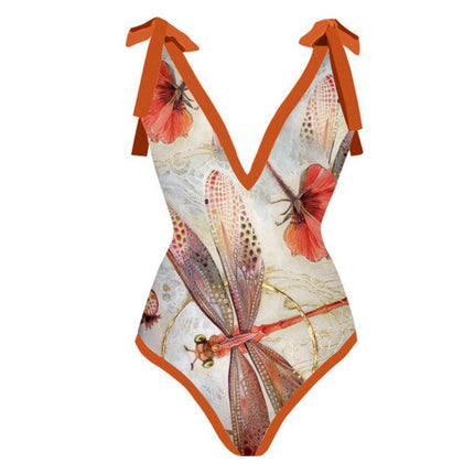 Cross-border New European and American Women's one-piece Swimsuit Sexy Printed Two-piece Skirt Hot Swimsuit Bikini suit
