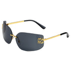 Gold frame gray piece