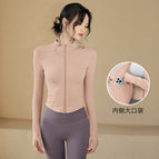 Light pink-waist slimming + built-in pockets / S