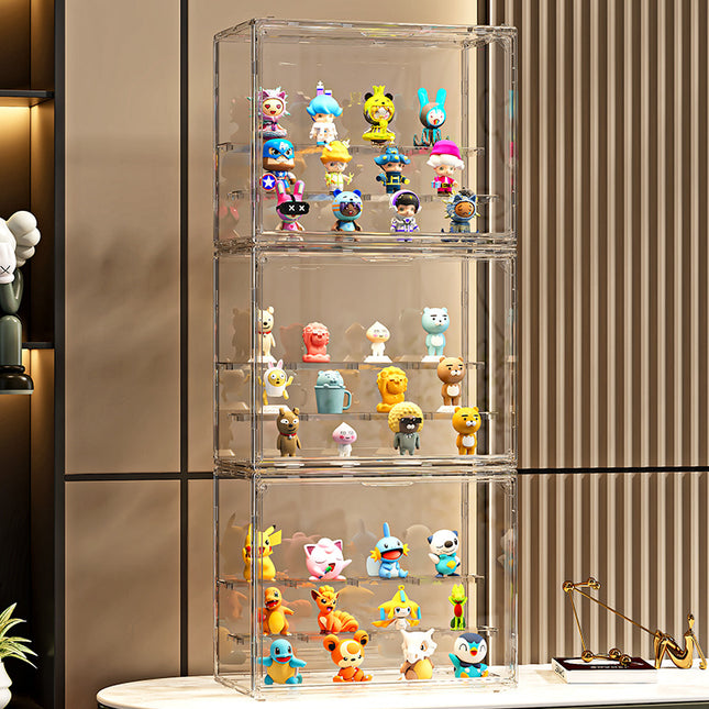 PET Blind Box Storage Display Stand Stepped Transparent Hand Bubble Mate Doll Dust-proof Box
