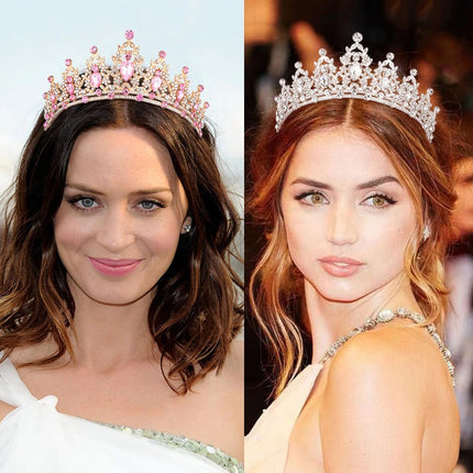 European and American Fashion Birthday Crystal Crown Tiara Decoration Girl Party Photo Internet Celebrity Atmosphere Props Scene Layout
