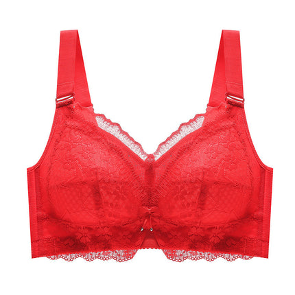 Summer ultra-thin underwear women's wireless bra big chest small chest push up breast collection anti-sagging plus size bra