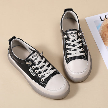 Simple White Shoes, Breathable Tendon Soft-Soled Flats, Women's Shoes, Student Casual Shoes, Comfortable Slip-On Work and Commuting Shoes