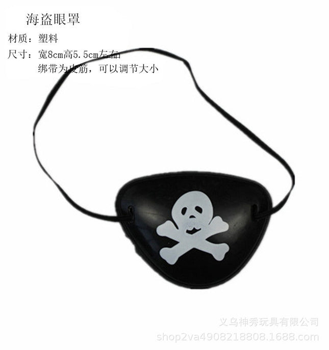 Cos Halloween Plastic Pirate Hook Props Prom Dress up Pirates of the Caribbean Gun Zorro Sword Mask