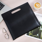 Black/magnetic portable document bag
