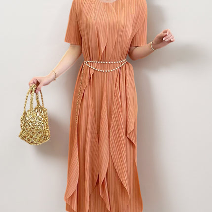 Tea Break French dress Summer Women's High-end Sense Slimming Slight Fat Skirt Shenzhen Nanyou High-end Women's Foreign Trade