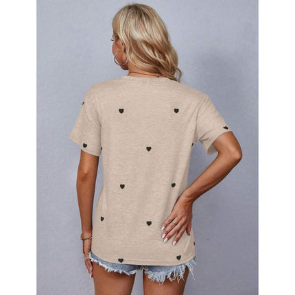 Cross-Border Export New Aliexpress T-Shirts Round Neck Casual T-Shirt Printed T-Shirt for Women