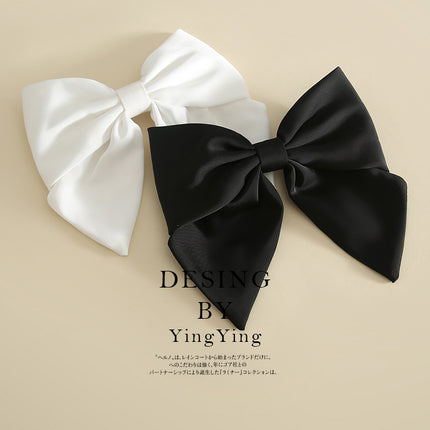 Yiwu factory new solid color large hairpin bow hair accessories hairpin bangs clip top clip headdress in stock wholesale