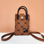 Bow cat (coffee color) / 12*18