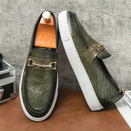 2025 Cross-border AliExpress Men's Business Casual Board Shoes British Leather Shoes Men's Shoes Slip-on Loafers Explosion