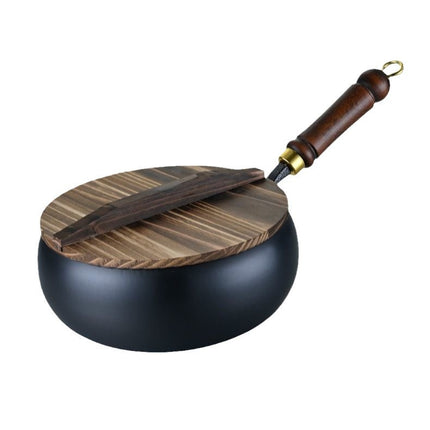 Zhangqiu Iron Pot Large Belly Pot Handmade Forged Small Wok Mini Small Iron Pot Uncoated Non-stick Household Wok