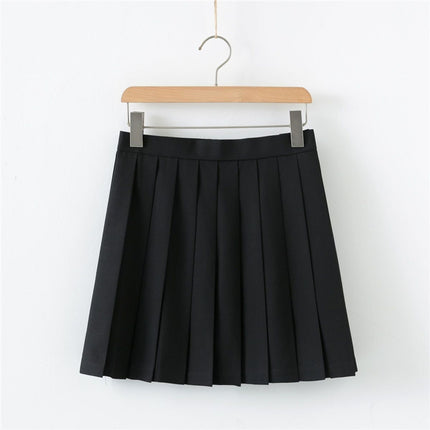 Small Rate Same Style Middle School Uniform Women's Short-sleeved Shirt Organ Pleated Senior high school Students Graduation Class Uniform Basic suit