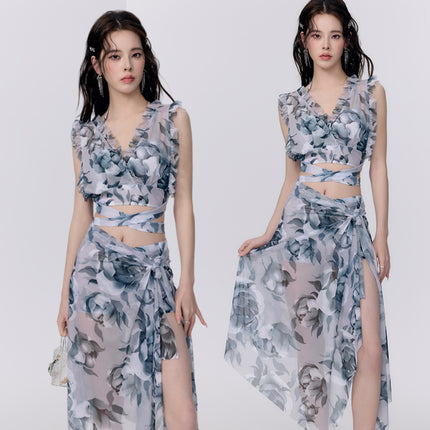 2026 New Style Women's Bikini Split Set Sexy Three-Piece Set Internet Celebrity Vacation Beach Photo Shoot Swimwear for Women
