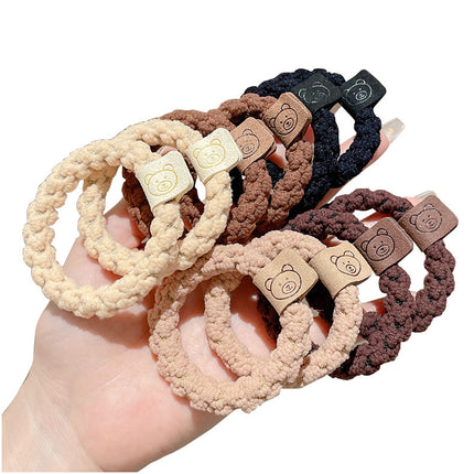 Simple Elegant Durable High Elastic Women's Hair Rope Rubber Tendon Hair Ring Thickened High Ponytail Headwear Hair Rope Hair Accessories