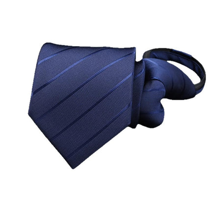 Tie Men's Forsuit Business Blue Striped Shirt Suit Hands Lazy People Zip-Free Wedding Trend
