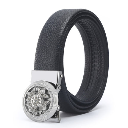 Belt Men's Internet Fashion Fashion Trendy Belt Young Fashionable Jeans with Imitation Leather Automatic Buckle