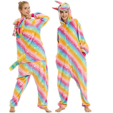 Autumn and winter new flannel gilded stars Tianma adult animal cartoon one-piece pajamas manufacturers home clothes wholesale