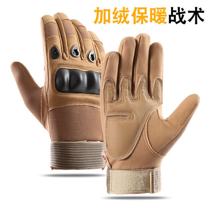 Winter tactical thermal gloves non-slip wear-resistant outdoor riding fleece-lined cold-proof windproof touch screen cross-border A82-RKDM