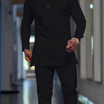 2025 African Men's Casual Banquet Suit Cross-Border Hot Selling Model Aliexpress Hot Style High Quality Plus Size Men's Clothing