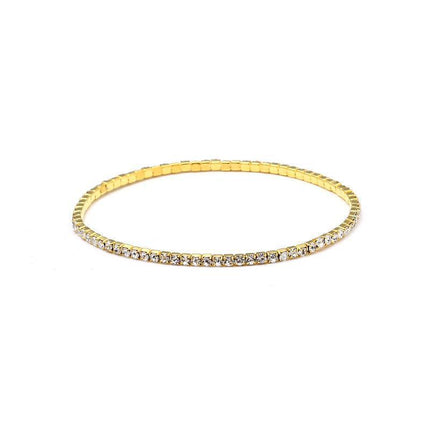 2.0mm Superfine Rhinestone Bracelet Stretch Bridal Bracelet Korean Style Single Row Flash Diamond Stretch Crystal Bracelet