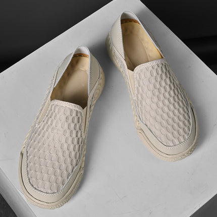 Cross-Border Hot-Selling Summer New Products Hand-Stitched Mesh Shoes Breathable Casual Lazy Slip-On Shoes Beanie Shoes Men's Shoes