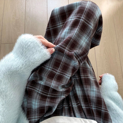 [Add fertilizer to increase] winter fleece-lined thick lambswool plat pants women's high waist warm casual pants