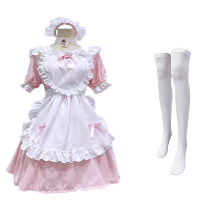 Japanese Black Classic Maid Outfit Alice Soft Girl Lolita Maid Dress Cafe Dress