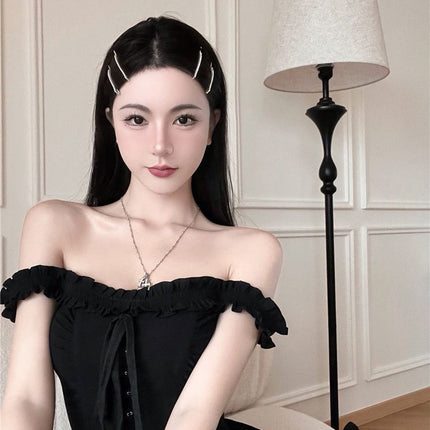 French Sweet and Spicy Black Dress, Chic and Beautiful Summer Dress with Discreet Design, Princess Suspender Puffy Skirt