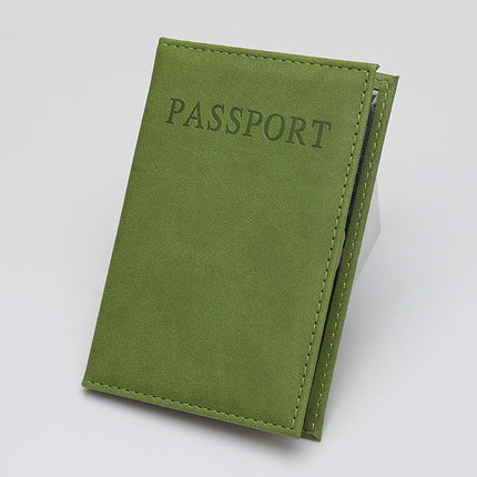 Leather Passport Cover, Passport Bag, Logo Wholesale, English Pu Leather Passport Holder, Amazon Cross-Border Card Holder