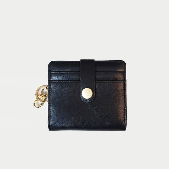 Ins Wallet Women's Short Multi-Functional Keychain Zipper Card Holder Coin Purse Women's Leather Wallet New Portable