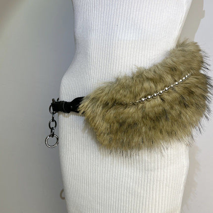 New Rabbit Fur Belt D. I .A OOTD Mao Mao Belt Europe and America Cross-border Hot Sexy Spice Girl Waist Cover Wide Belt