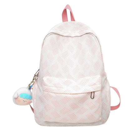 Ins Fresh and Sweet Student Schoolbag New Women's Bag Quilted Simple Backpack Casual Versatile Backpack