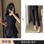 Black jacket + pants / S