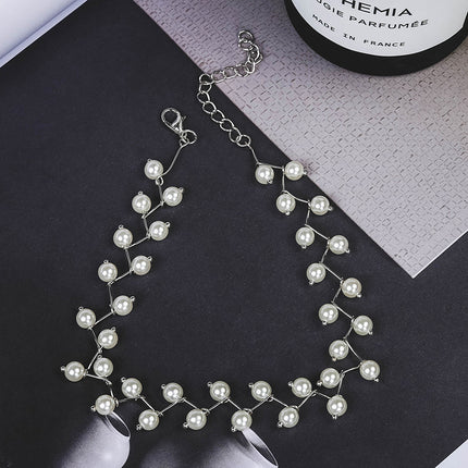 Sweet personality simple natural Joker imitation pearl necklace pearl necklace ladies necklace jewelry wholesale supply