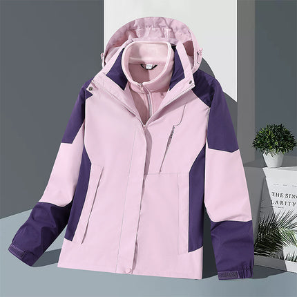 Special Price School Group Clothing Disassembly Outdoor Jacket Autumn and Winter Waterproof Couple Three-In-One Hooded Sports Mountaineering Clothing