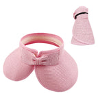 Pink / One size fits all straw hat (56-60cm)