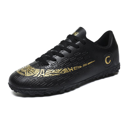 Cross-Border Export Low-Top Football Shoes C-Standard Long Broken Spike Game Shoes Professional Student Youth and Kidsren Training Shoes